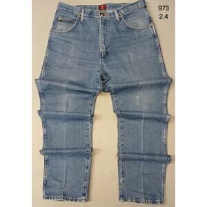 Wrangler 3K (36x38) Relaxed Fit Straight Blue Denim Jeans